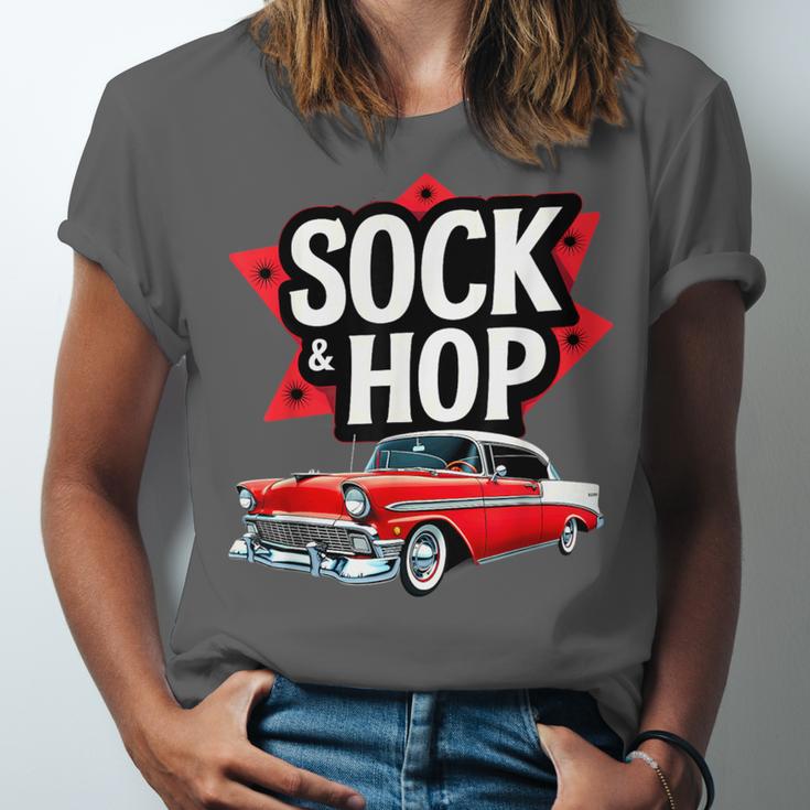 Nostalgia 1950s Sock Hop Dance Unisex Jersey T-Shirt