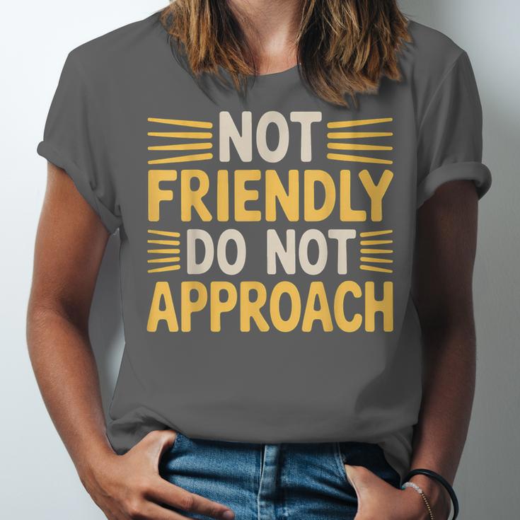 Not Friendly Do Not Approach Introvert Antisocial Unisex Jersey T-Shirt Not Friendly Do Not Approach Introvert Antisocial Unisex Jersey T-Shirt