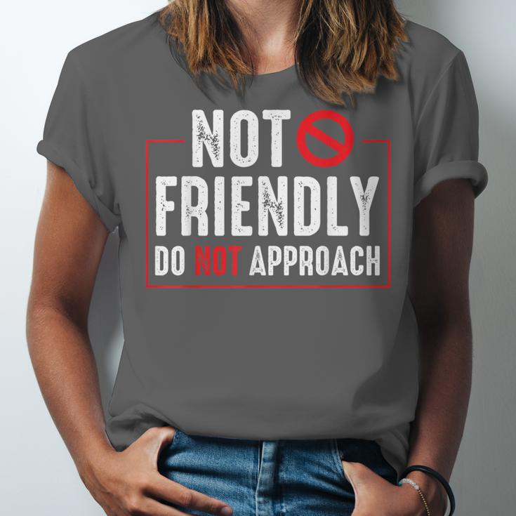 Not Friendly Do Not Approach Witty Introvert Tee Unisex Jersey T-Shirt