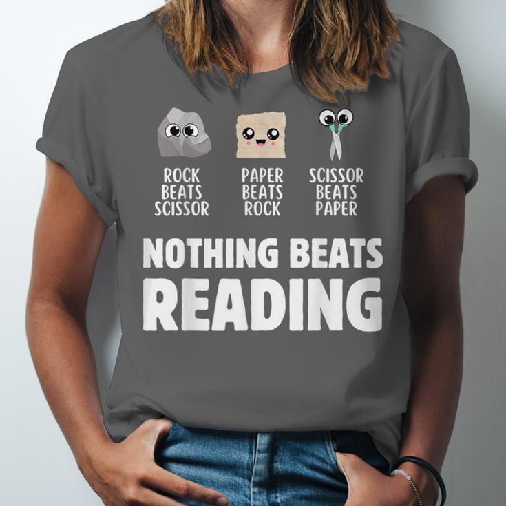 Nothing Beats Reading Librarian Book Bookworm Unisex Jersey T-Shirt