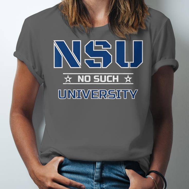 NSU No Such University High School Graduation Unisex Jersey T-Shirt