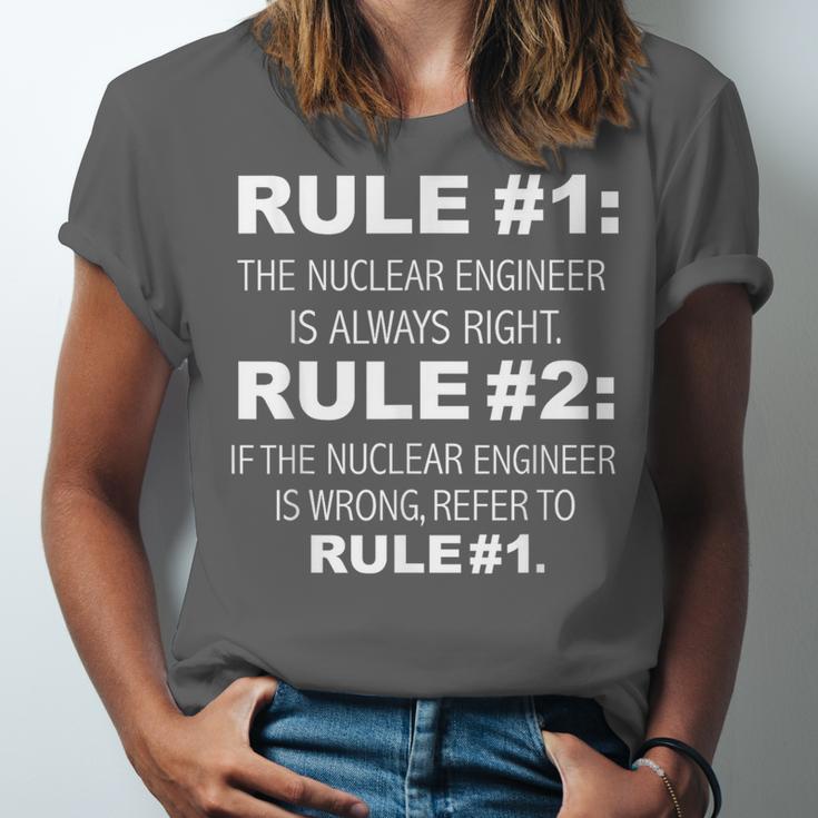 Nuclear Engineer Is Always Right Funny Graduation Graduate Unisex Jersey T-Shirt