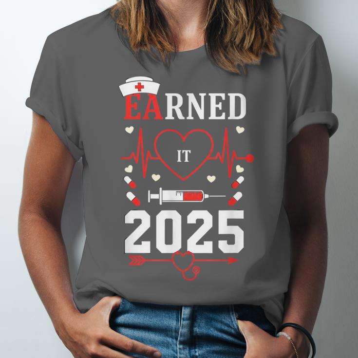 Nurse Earned It 2025 Nurse Graduation RN LPN Class Of 2025 Unisex Jersey T-Shirt