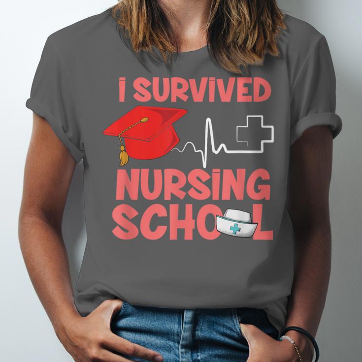 Nurse Survived Nursing School Graduation Unisex Jersey T-Shirt