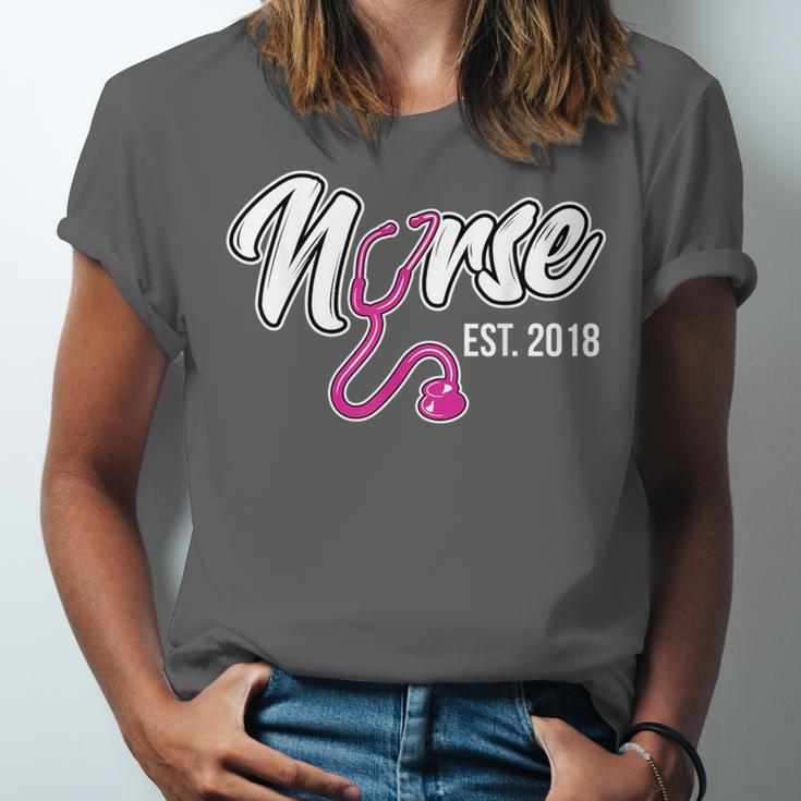 Nursing Graduation Nurse Est 2018 T-Shirt Unisex Jersey T-Shirt