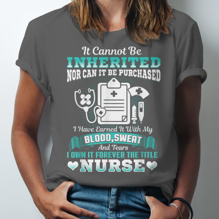 Nursing School Graduation Inherited RN LPN Nurse Grad 2021 Unisex Jersey T-Shirt