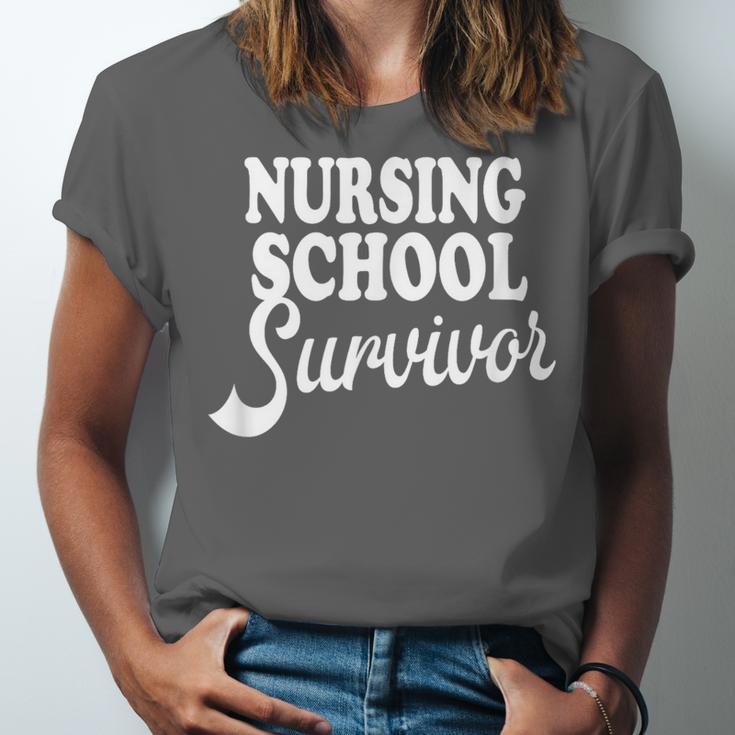 Nursing School Survivor Nurse Graduation Medical T-Shirt Unisex Jersey T-Shirt