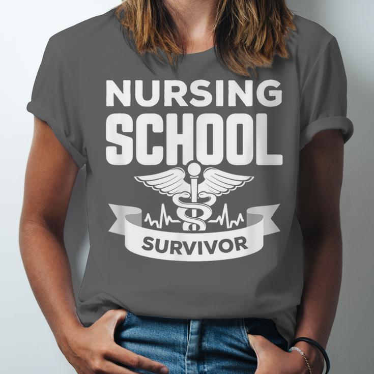 Nursing School Survivor Senior Nurse Graduation TShirt Unisex Jersey T-Shirt