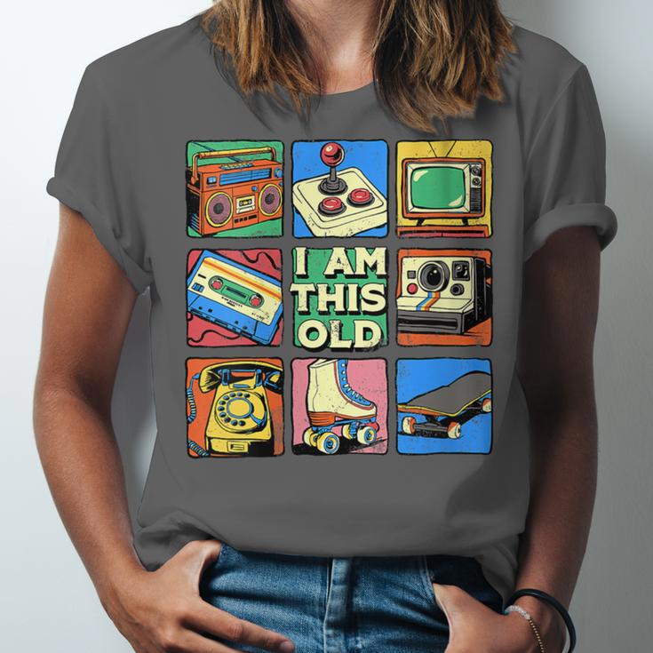 I Am This Old Retro Vintage Nostalgia 80s 90s Cassette Tape Unisex Jersey T-Shirt I Am This Old Retro Vintage Nostalgia 80s 90s Cassette Tape Unisex Jersey T-Shirt