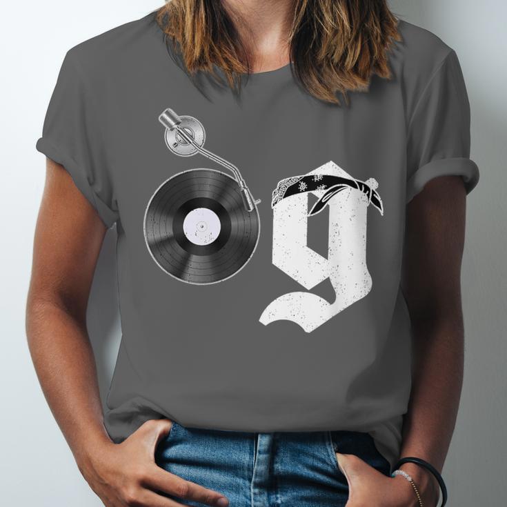 Old School Dad OG Hip Hop Head Vinyl Retro 80s90s Nostalgia Unisex Jersey T-Shirt