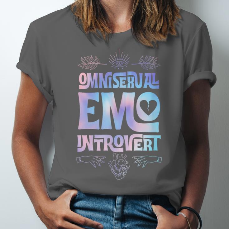 Omnisexual Emo Introvert Pride Trendy Mystic Teen Goth Style Unisex Jersey T-Shirt