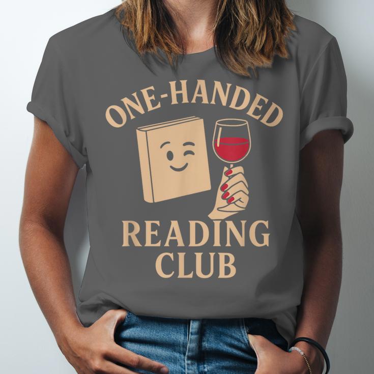 One-Handed Reading Club Smutty Book Lover Unisex Jersey T-Shirt