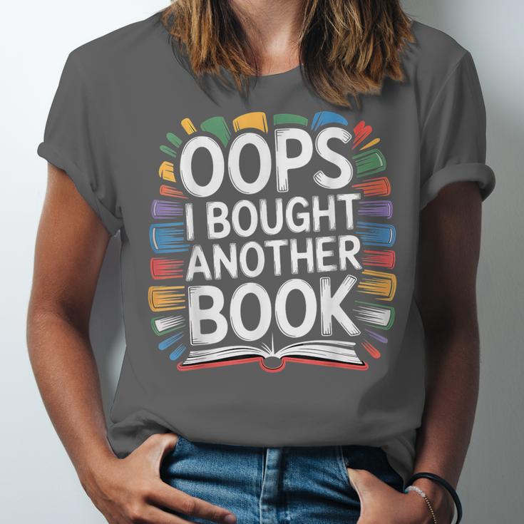 Oops I Bought Another Book Library Reader Bibliophile Unisex Jersey T-Shirt