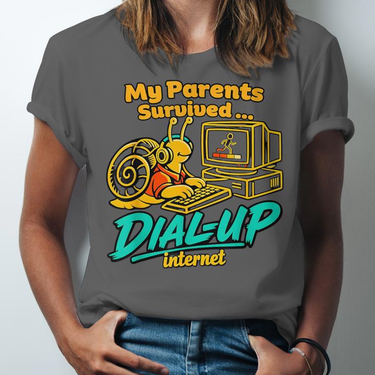 My Parents Survived Dial Up Internet Nostalgia 90s Unisex Jersey T-Shirt