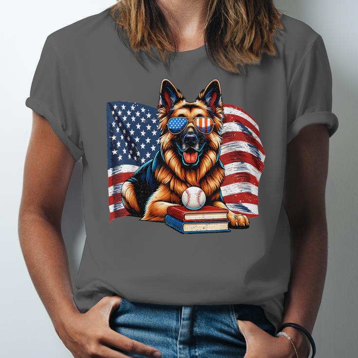 Patriotic German Shepherd Books Baseball USA Flag Vintage Unisex Jersey T-Shirt Patriotic German Shepherd Books Baseball USA Flag Vintage Unisex Jersey T-Shirt