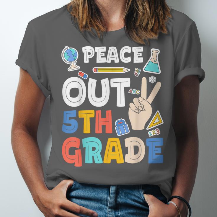 Peace Out 5th Grade Fifth Grade Graduation T-Shirt Unisex Jersey T-Shirt
