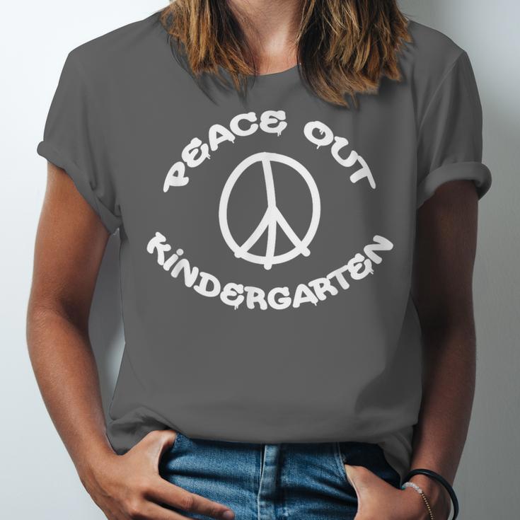 Peace Out KindergartenShirt For School Graduation Unisex Jersey T-Shirt