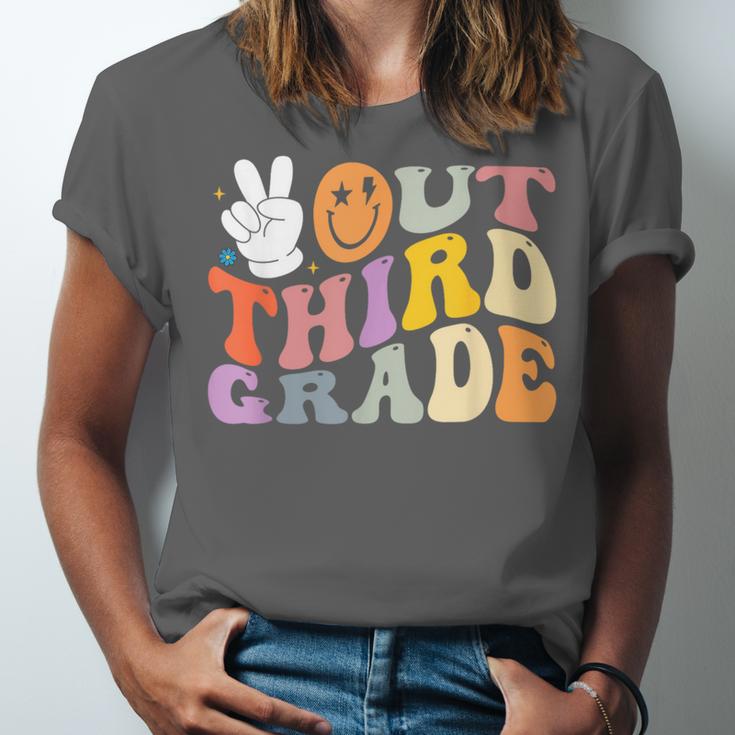 Peace Out Third 3rd Grade Graduation Graduate Class Of 2025 Unisex Jersey T-Shirt