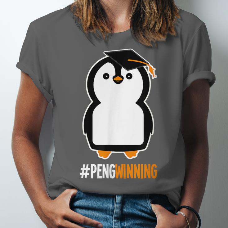 Penguin Graduation For Grads Hashtag Pengwinning Unisex Jersey T-Shirt