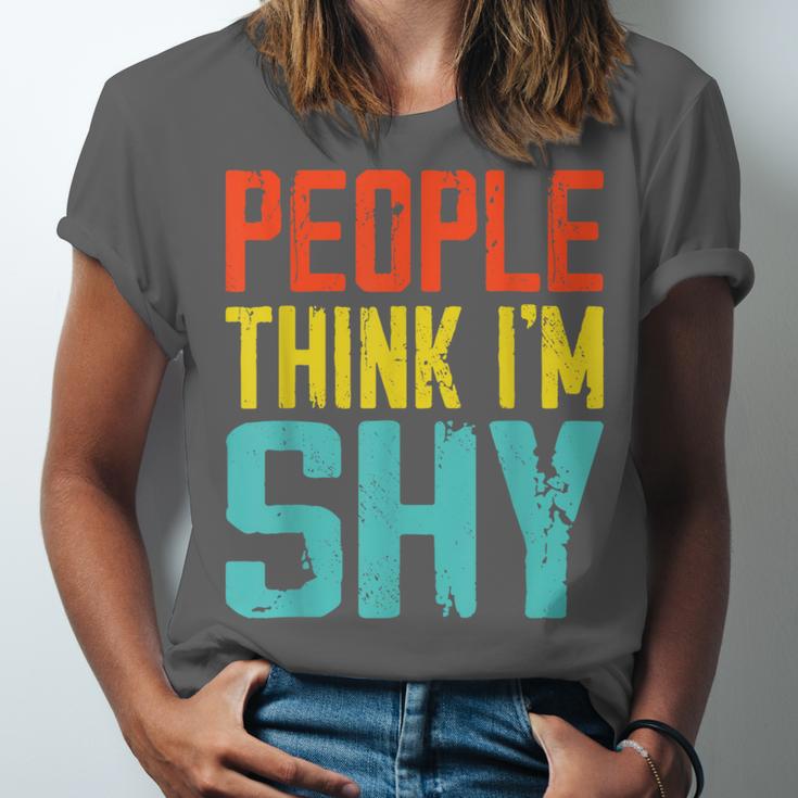 People Think I'm Shy I Introvert Unisex Jersey T-Shirt People Think I'm Shy I Introvert Unisex Jersey T-Shirt