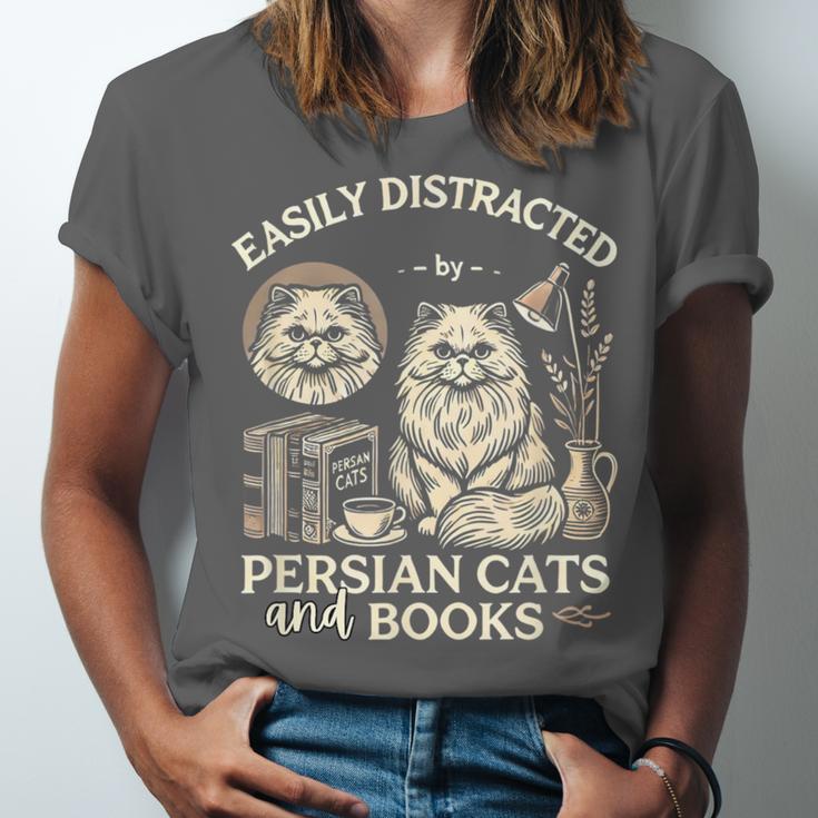 Persian Cat Persian Cats Persian Cats And Books For Men Women Kids Unisex Jersey T-Shirt Persian Cat Persian Cats Persian Cats And Books For Men Women Kids Unisex Jersey T-Shirt