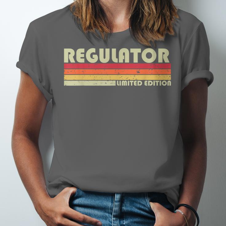 Personal Christmas Retro Vintage Graduation REGULATOR Job Title Profession Birthday Worker Idea Unisex Jersey T-Shirt