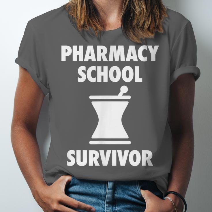 Pharmacy School Survivor PharmD Graduation T-Shirt Unisex Jersey T-Shirt