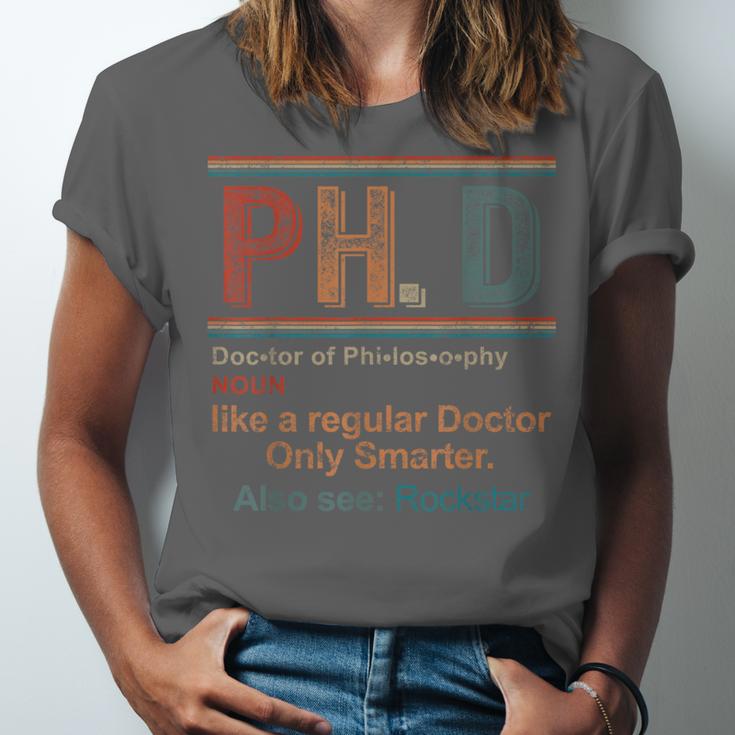 PHD Definition Doctor Of Philosophy Degree Graduation Unisex Jersey T-Shirt