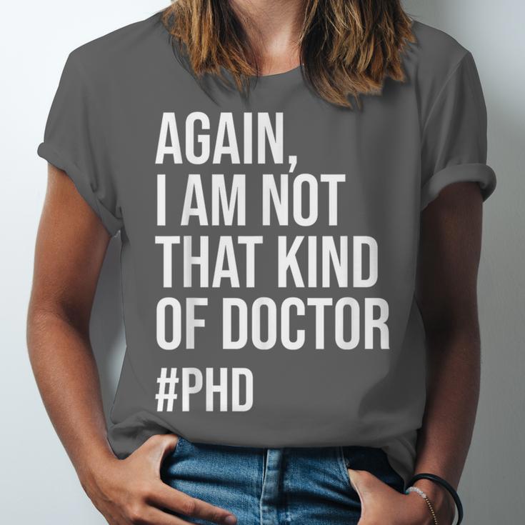 PHD Doctorate Phinished Doctoral Degree PHD Graduation Unisex Jersey T-Shirt