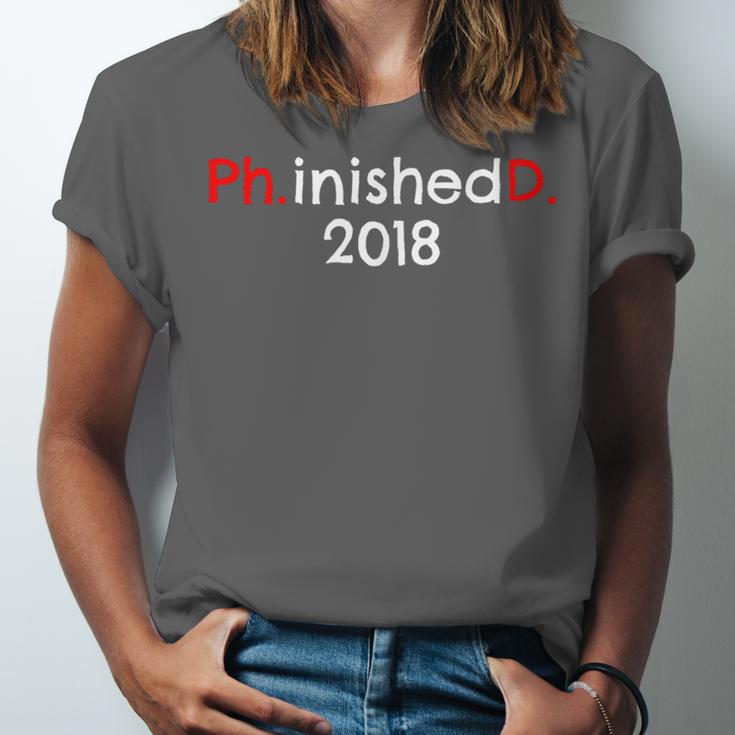 PhD Graduation PhinisheD Finished 2018 Tshirt Unisex Jersey T-Shirt