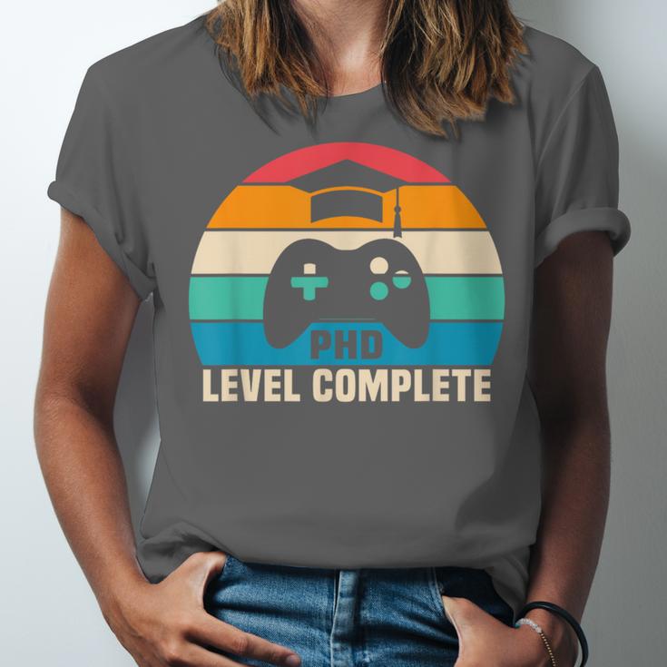 PhD Level Complete Graduation Doctorate In Philosophy Unisex Jersey T-Shirt
