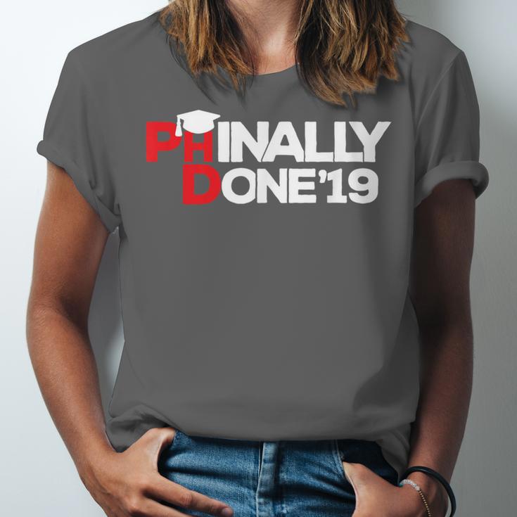 Phinally Done Graduation 2019 Phd Shirt Unisex Jersey T-Shirt
