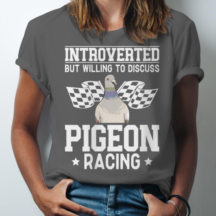 Pigeon Racing Introvert Pigeon Breeder Homing Pigeon Unisex Jersey T-Shirt Pigeon Racing Introvert Pigeon Breeder Homing Pigeon Unisex Jersey T-Shirt