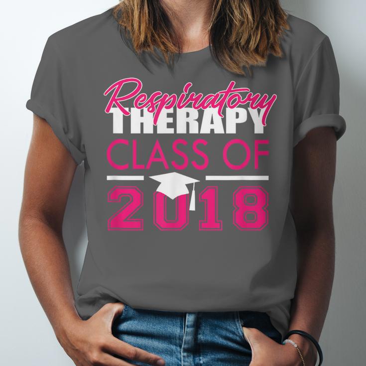 Pink Respiratory Therapist Class Of 2018 GraduationShirt Unisex Jersey T-Shirt