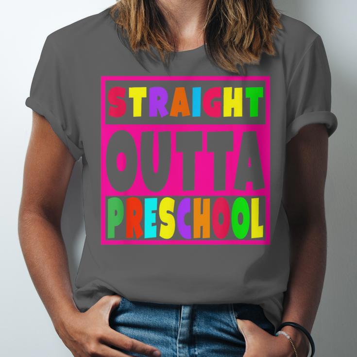Pink STRAIGHT OUTTA Preschool PRE-K Graduation Unisex Jersey T-Shirt