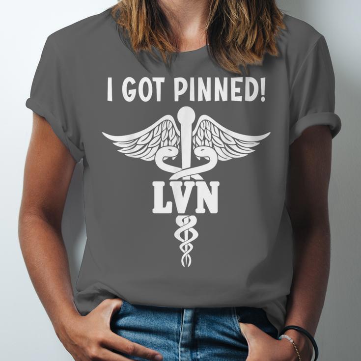 I Got Pinned LVN Nursing School Graduation Pinning Ceremony Unisex Jersey T-Shirt