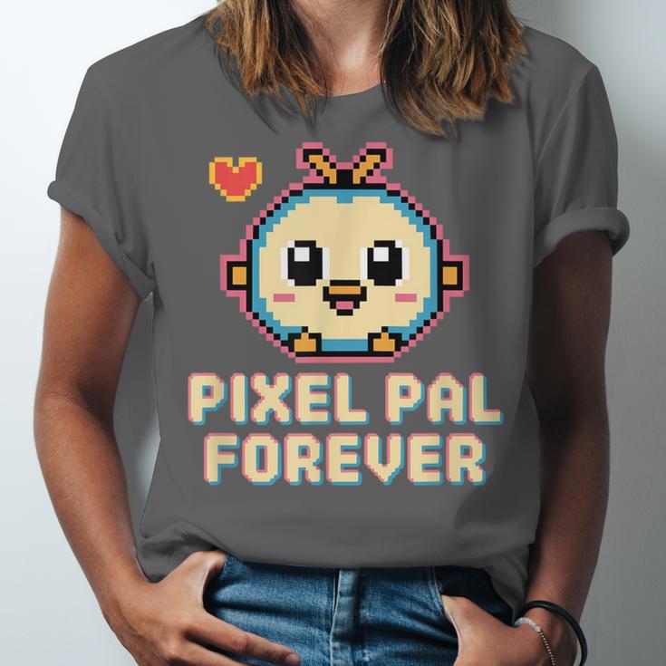 Pixel Art Pet Y2K Retro Vintage Digital Nostalgia Y2K Tech Unisex Jersey T-Shirt