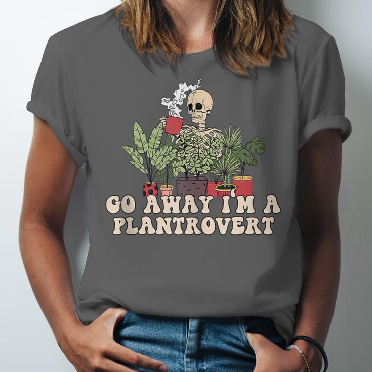 Plant Coffee Lover Plantrovert Gardening Introvert Unisex Jersey T-Shirt