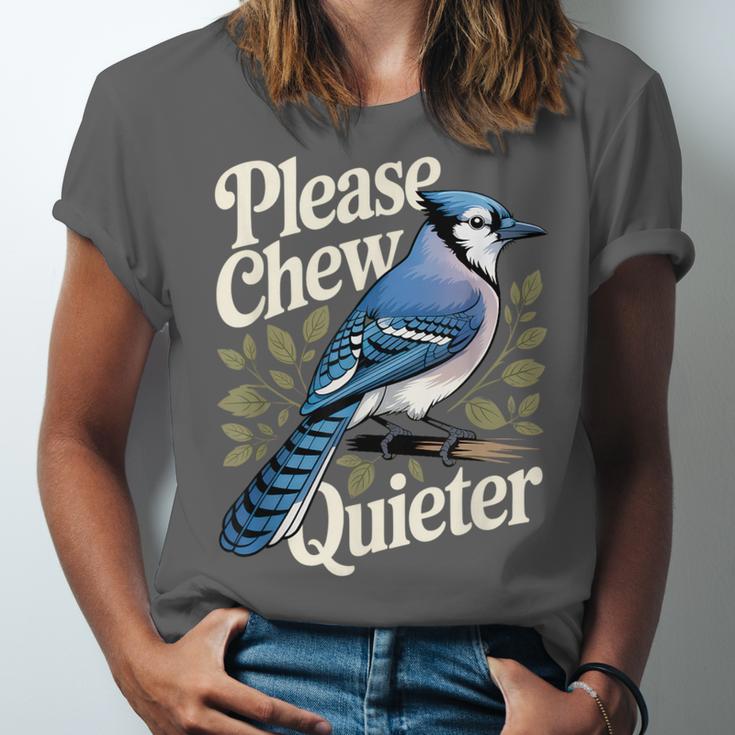 Please Chew Quieter Introvert Christmas Bird Watcher Unisex Jersey T-Shirt Please Chew Quieter Introvert Christmas Bird Watcher Unisex Jersey T-Shirt