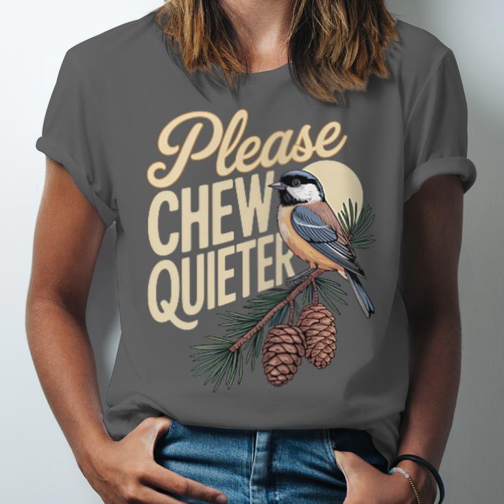 Please Chew Quieter Introverts Casual Everyday Unisex Jersey T-Shirt