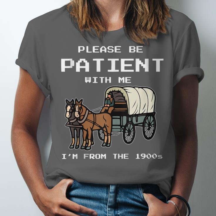 Please Be Patient I'm From The 1900s Amish Wagon & Vintage Unisex Jersey T-Shirt Please Be Patient I'm From The 1900s Amish Wagon & Vintage Unisex Jersey T-Shirt