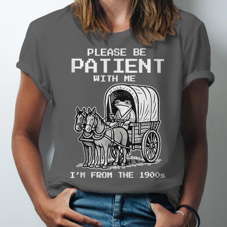 Please Be Patient With Me I'm From The 1900s Frog Unisex Jersey T-Shirt