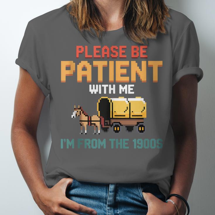 Please Be Patient With My I'm From The 1900s Old Retro Unisex Jersey T-Shirt
