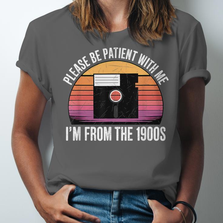 Please Be Patient With Me I'm From The 1900s PC Floppy Disk Unisex Jersey T-Shirt