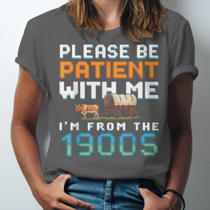 Please Be Patient With Me I'm From The 1900s Retro Grandpa Unisex Jersey T-Shirt
