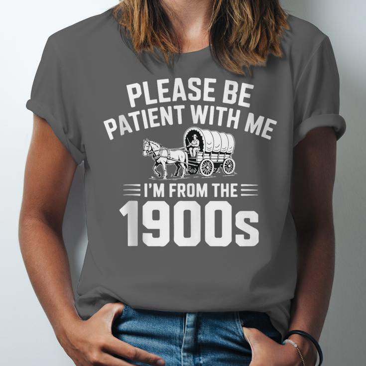 Please Be Patient With My I'm From The 1900s Sarcastic Unisex Jersey T-Shirt