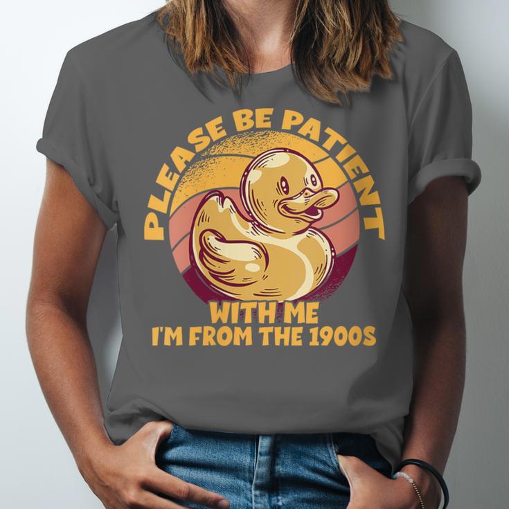 Please Be Patient I'm From The 1900s Vintage Toy Duck Unisex Jersey T-Shirt