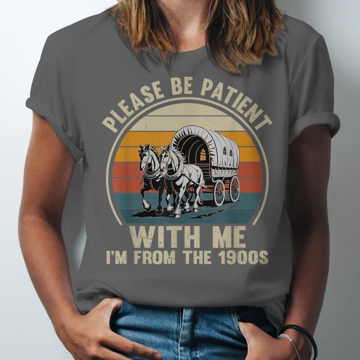 Please Be Patient With Me I'm From The 1900s Vintage Wagon Unisex Jersey T-Shirt Please Be Patient With Me I'm From The 1900s Vintage Wagon Unisex Jersey T-Shirt
