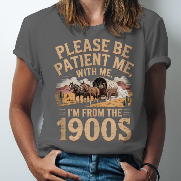 Please Be Patient I'm From The 1900s Vintage Western Humor Unisex Jersey T-Shirt