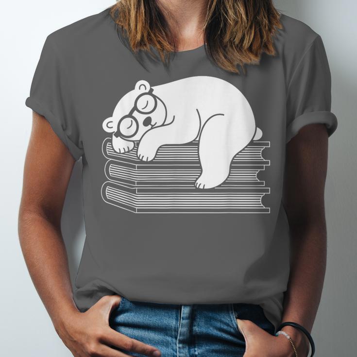 Polar Bear Reading Book Pajama Sleep Unisex Jersey T-Shirt Polar Bear Reading Book Pajama Sleep Unisex Jersey T-Shirt